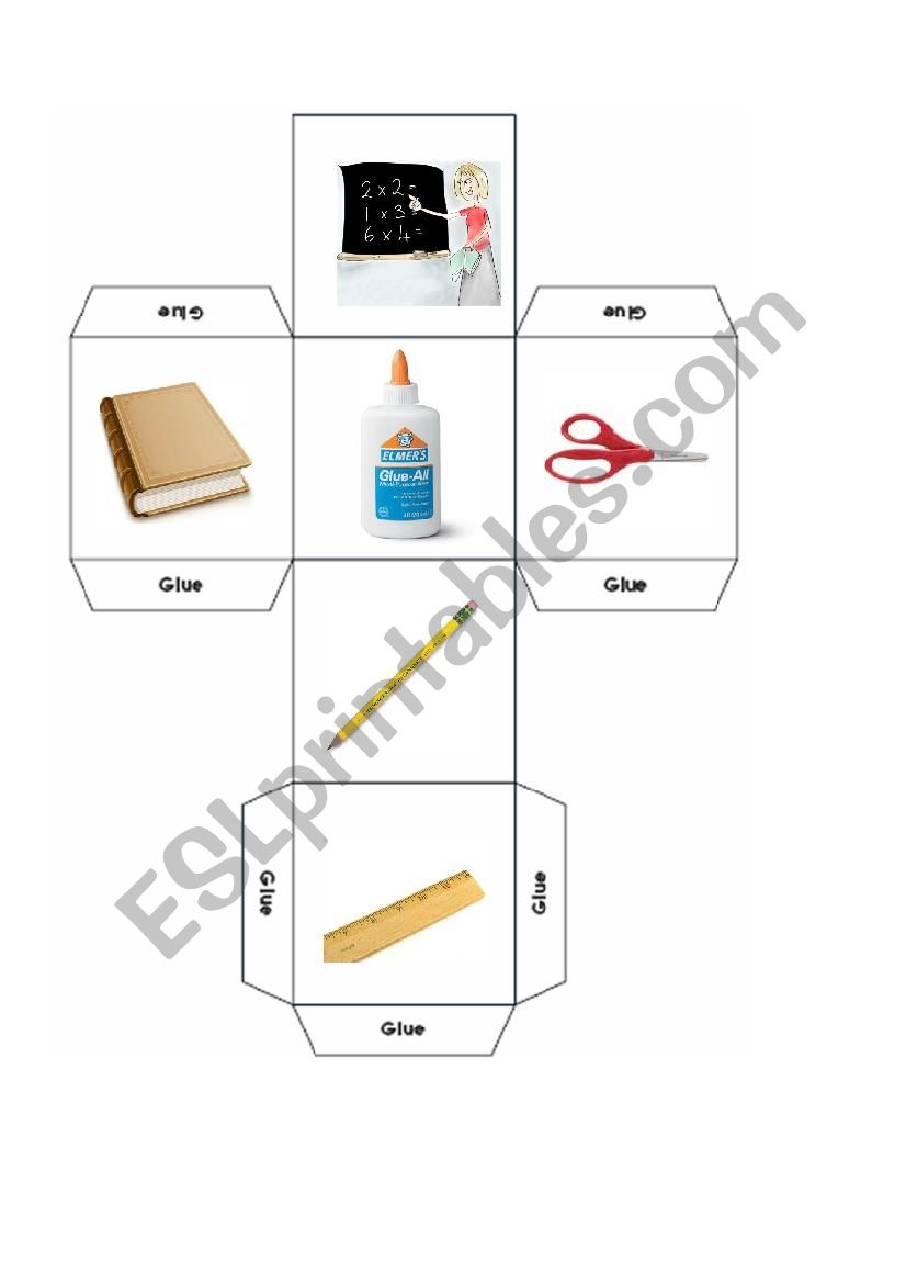 School Dice Game worksheet