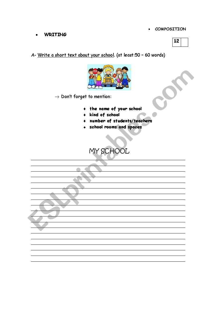 written test part 3 worksheet