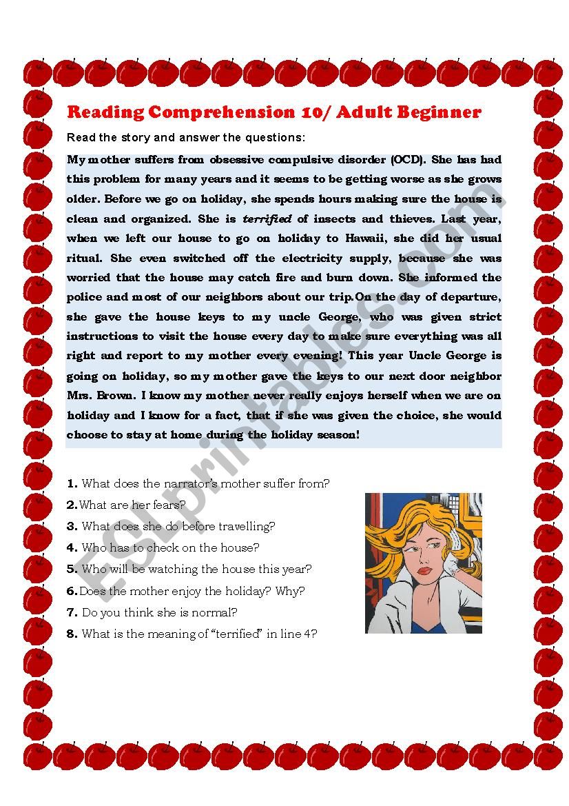 Reading Comprehension 10 worksheet