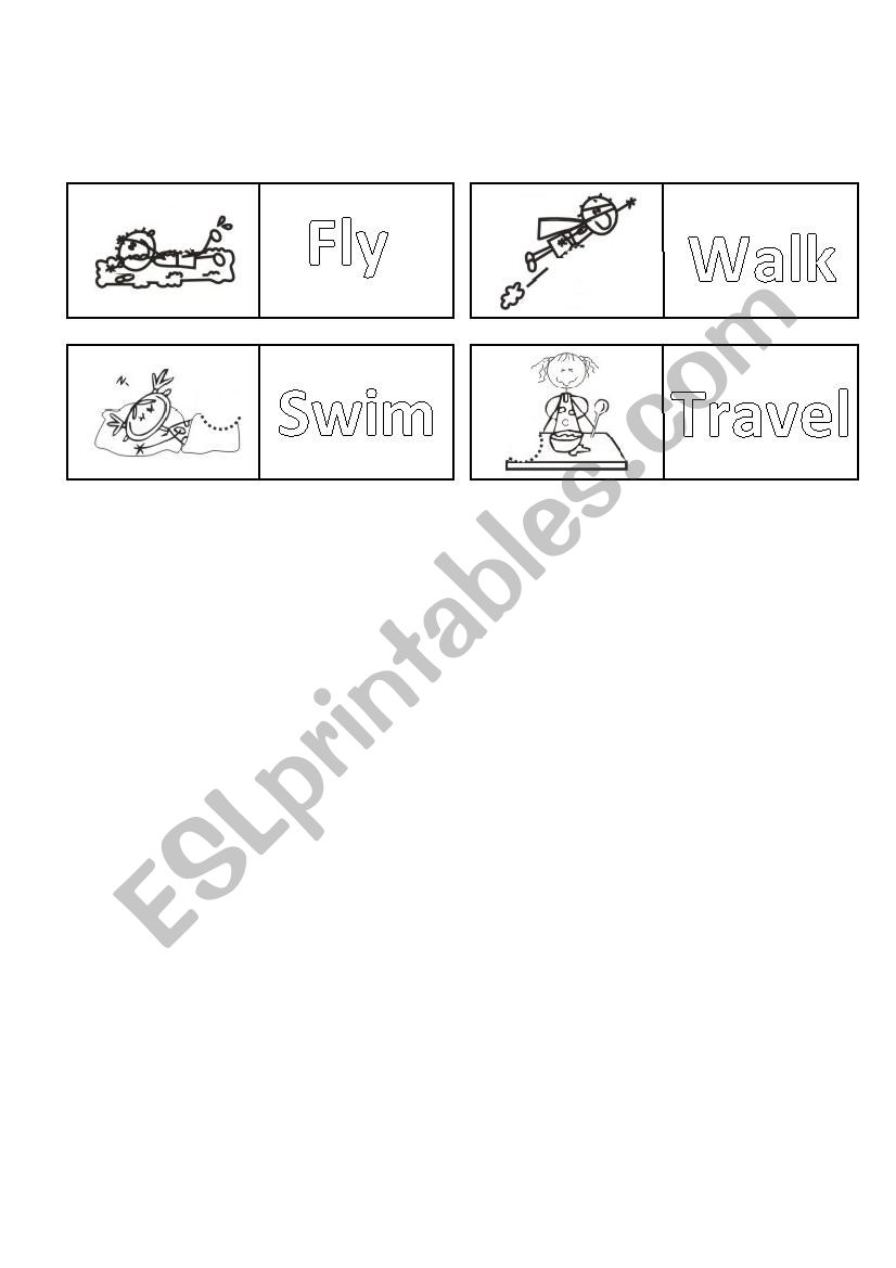 domino verbs  worksheet