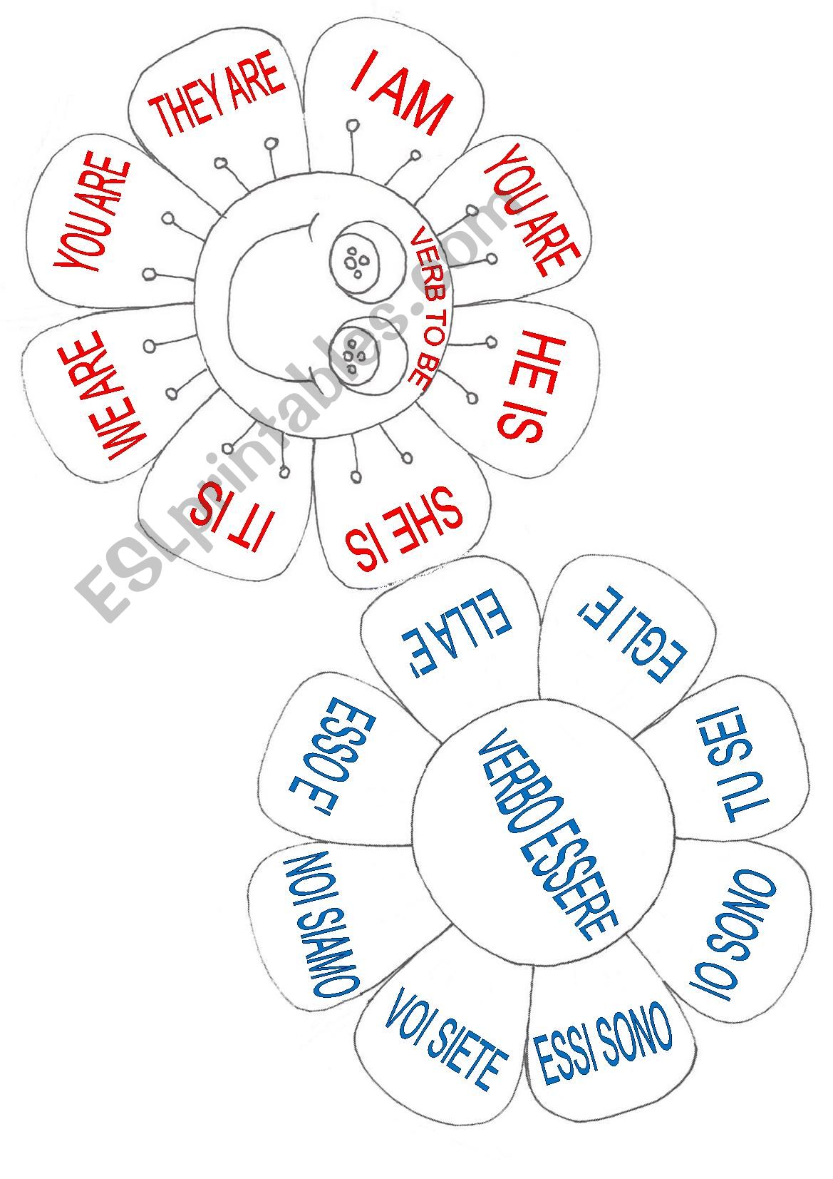 Say it with a flower worksheet