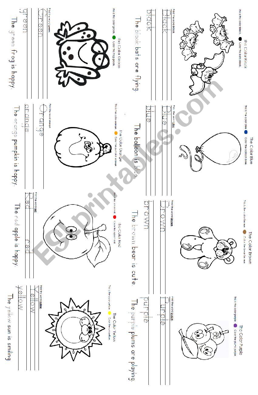 Colours worksheet