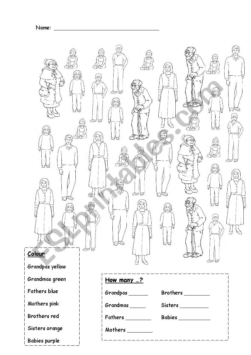 Family count worksheet