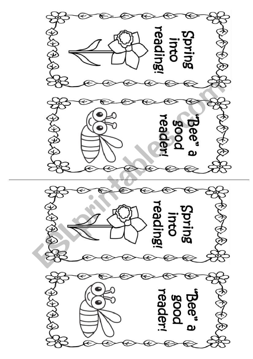 Spring bookmarks! worksheet