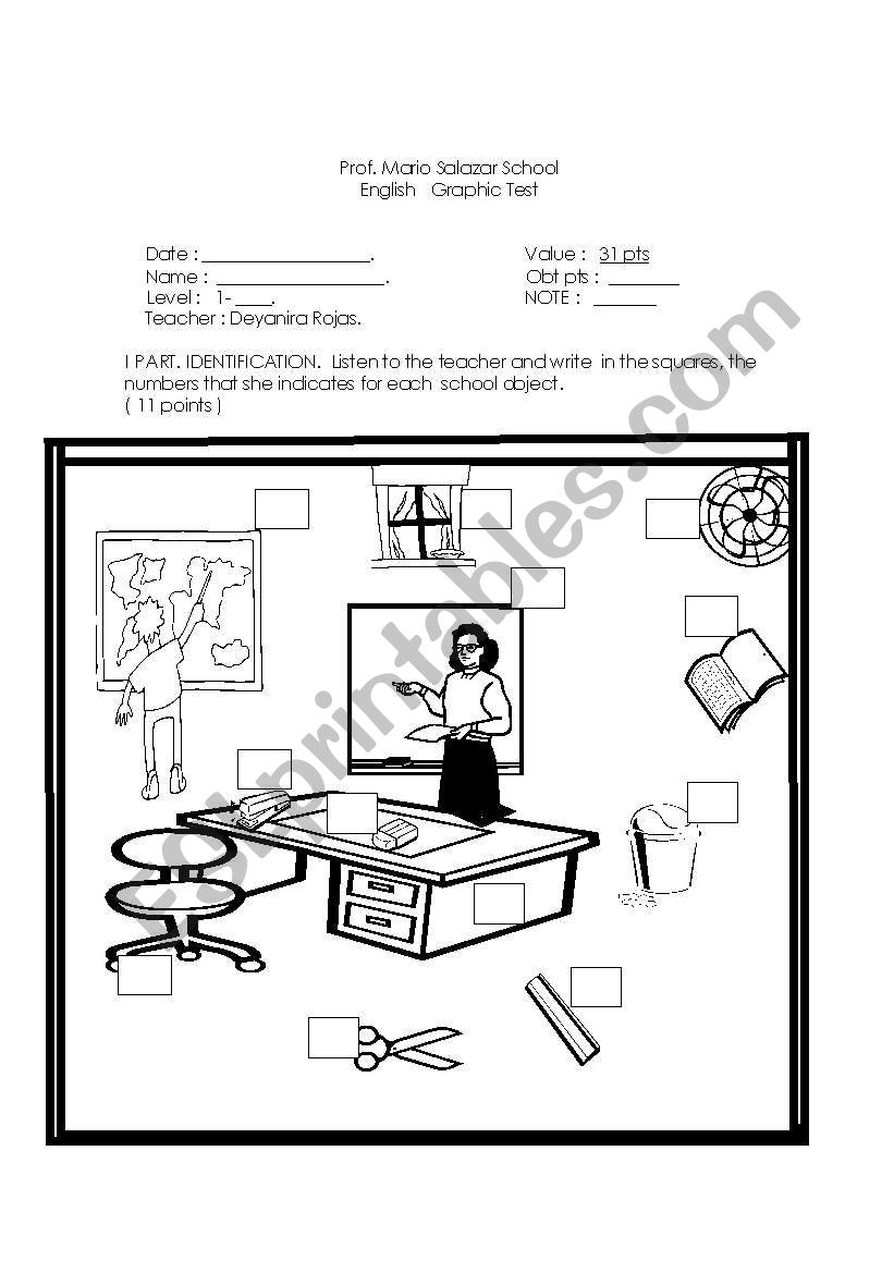 GRAFIC TEST worksheet