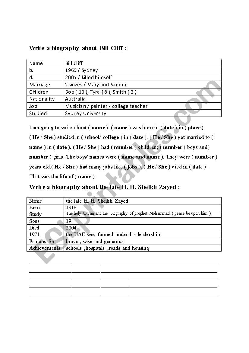 writing a paragraph worksheet