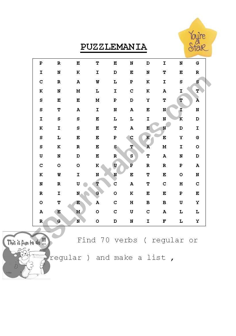 puzzlemania worksheet