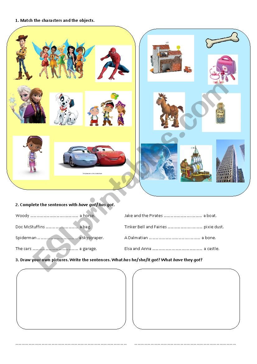 Have got with Disney worksheet