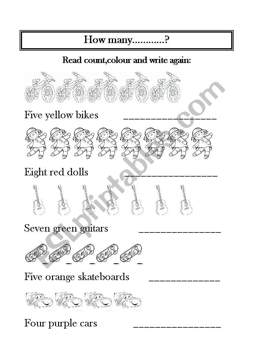 TOYS worksheet