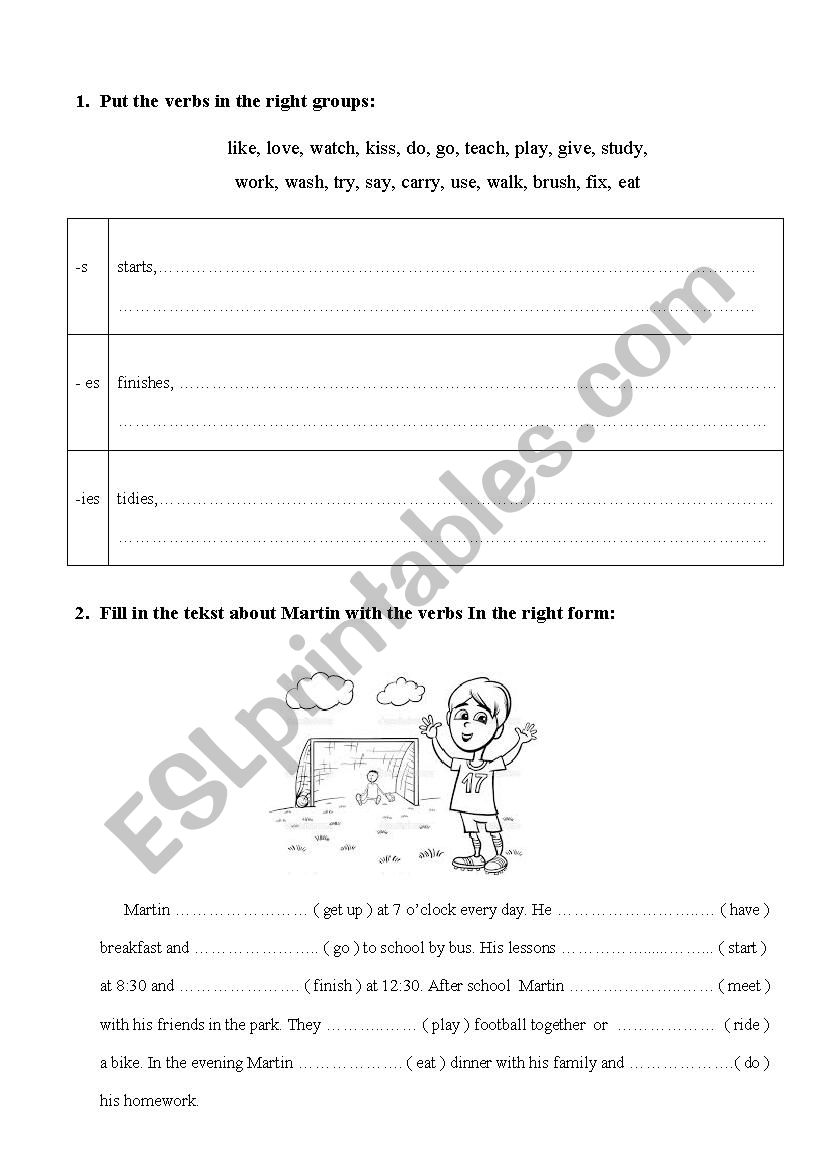 Present Simple Test worksheet