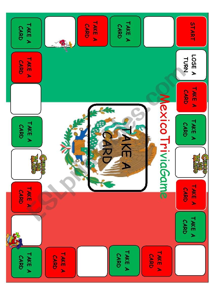 Mexico Trivia Game worksheet
