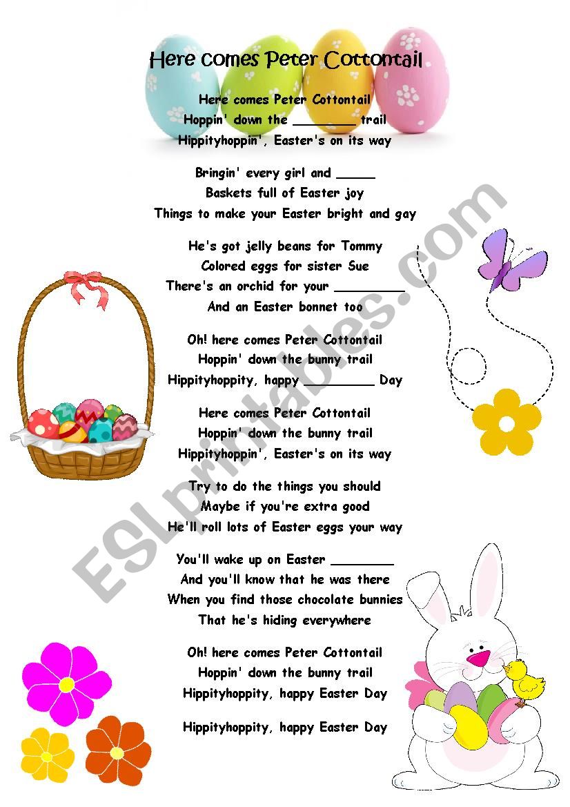 Easter song: Here comes Peter Cottontail
