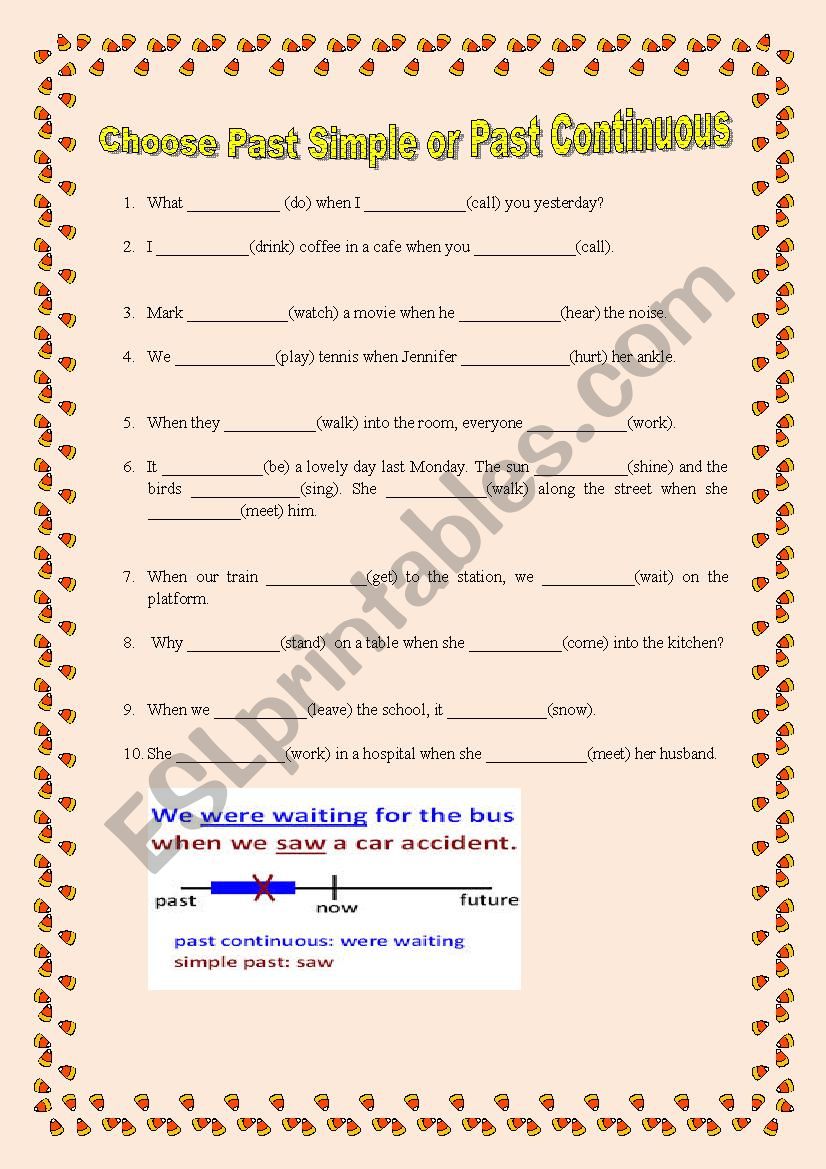 difference between past simple and continuous