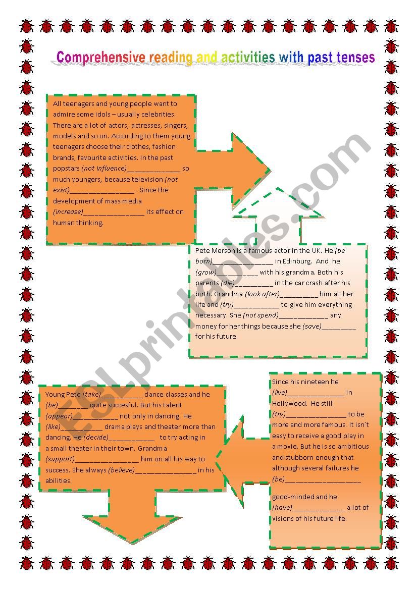 Comprehension with choosing a correct tense