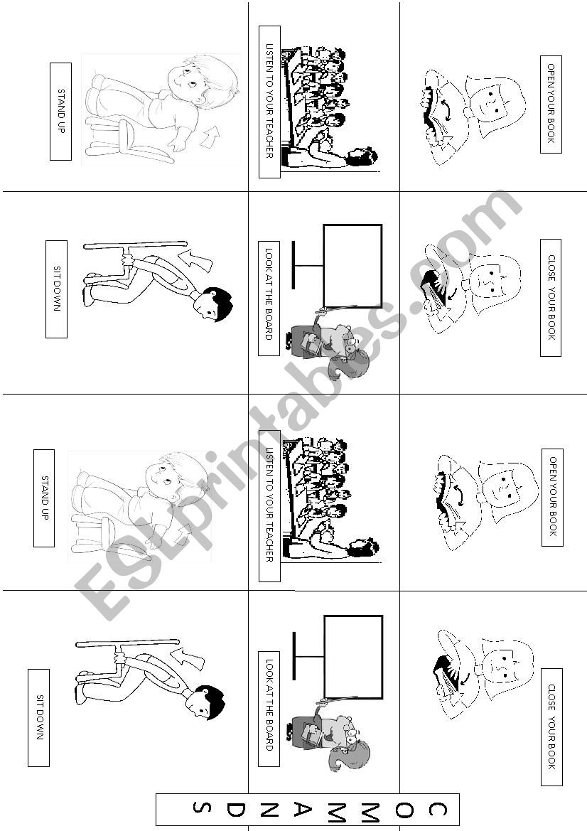 COMMANDS worksheet