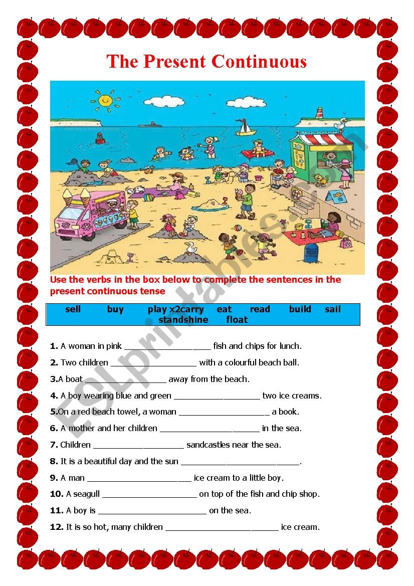 The Present Continuous worksheet