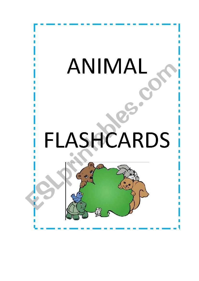 Animal flashcards worksheet
