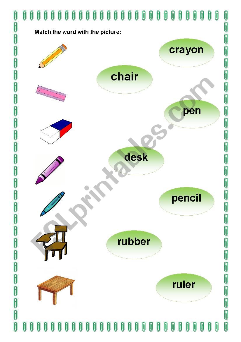 MATCH worksheet