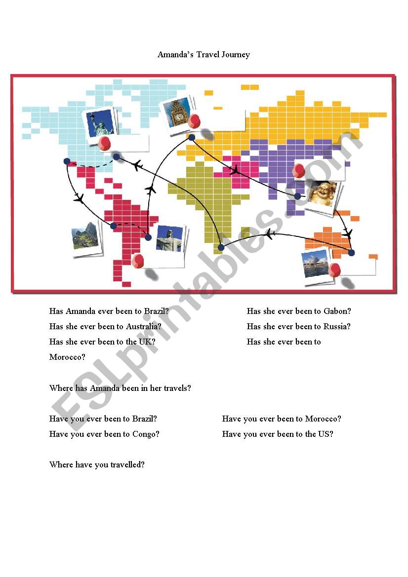 Have you been to...? worksheet