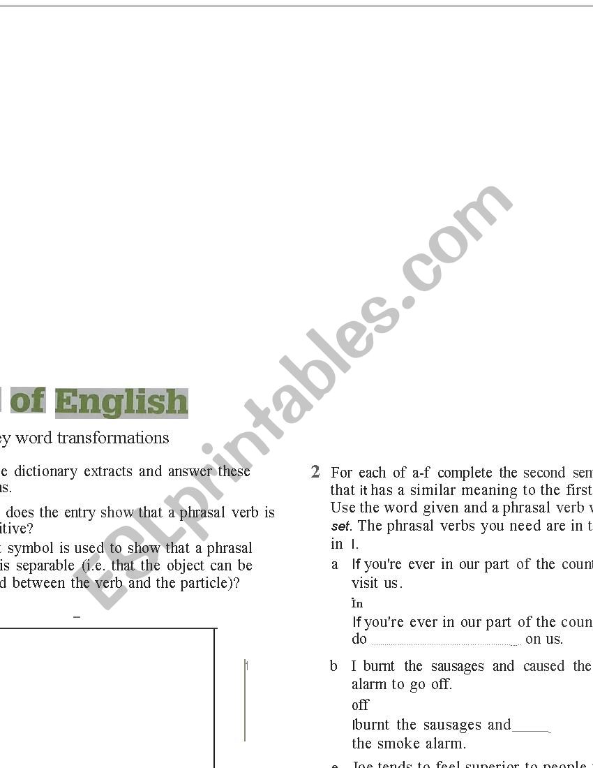 Use of english worksheet