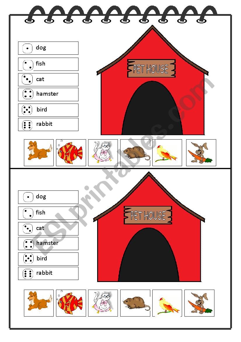 Pets Game worksheet