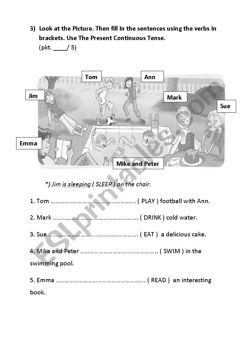 Present Continuousweather Ejercicios De Ingles Ingls
