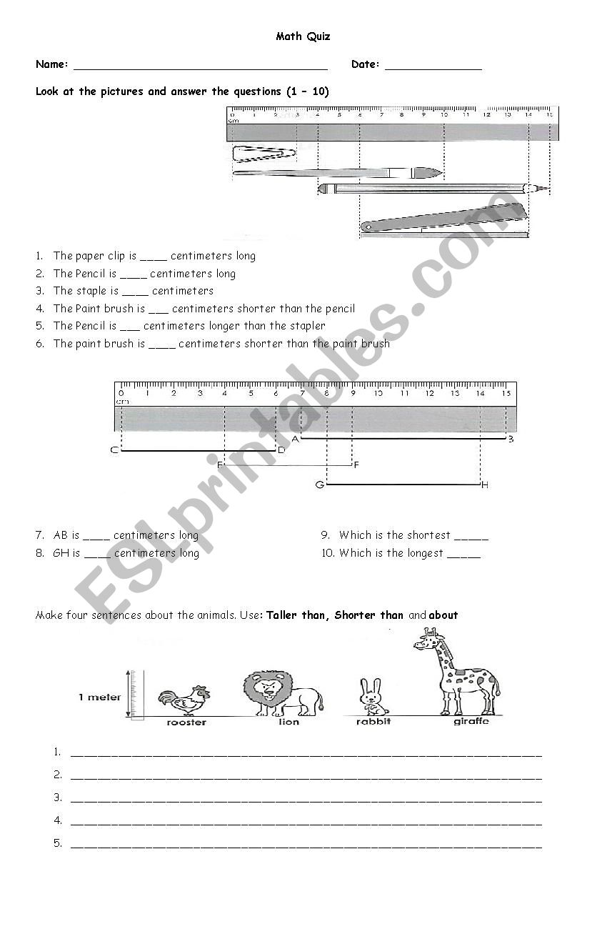 Longer - Shorter (measurement Workshop)