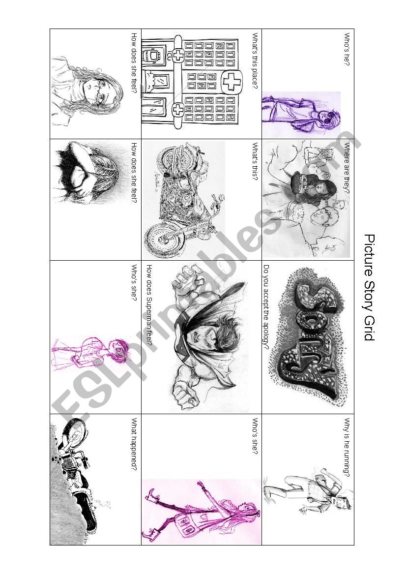 Picture Story Grid worksheet