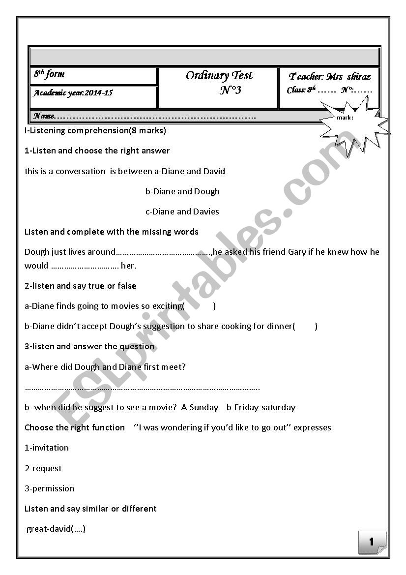 mid term test 3 worksheet