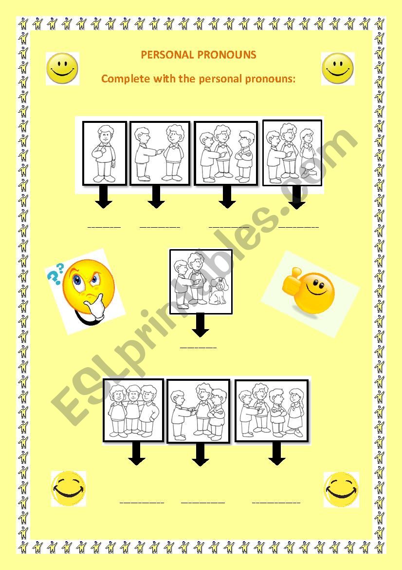 activity about personal pronouns