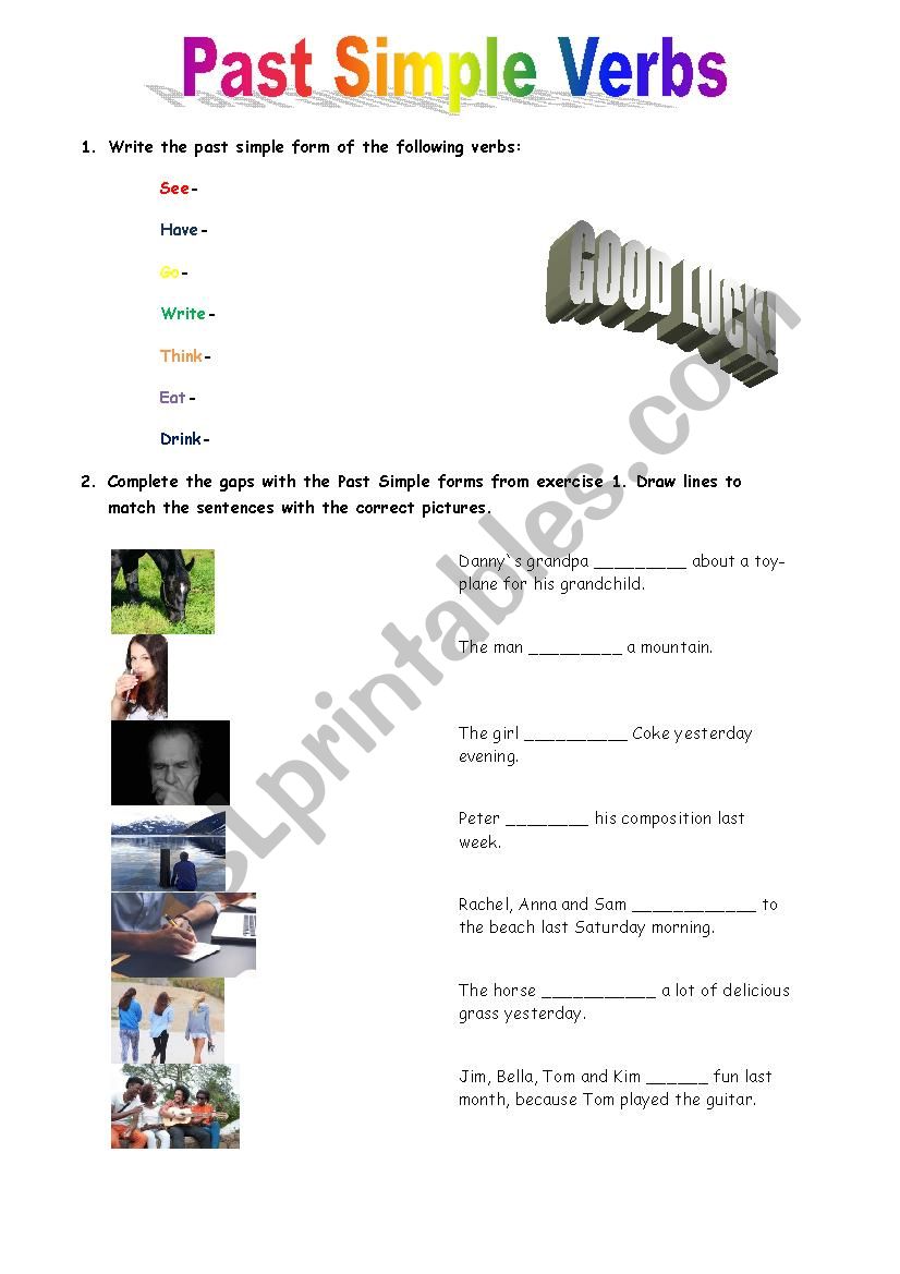 Past Simple Verbs worksheet