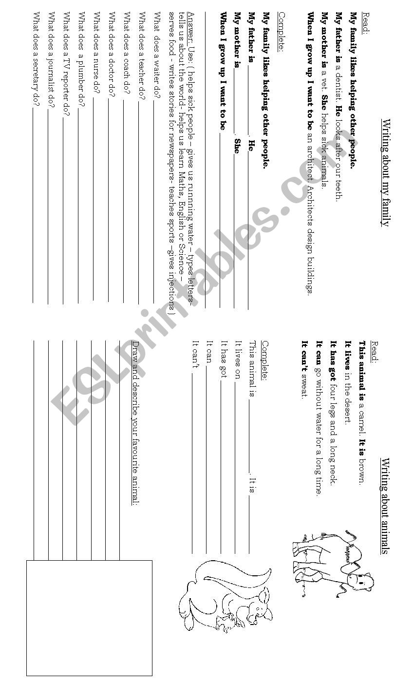 Guided writing worksheet