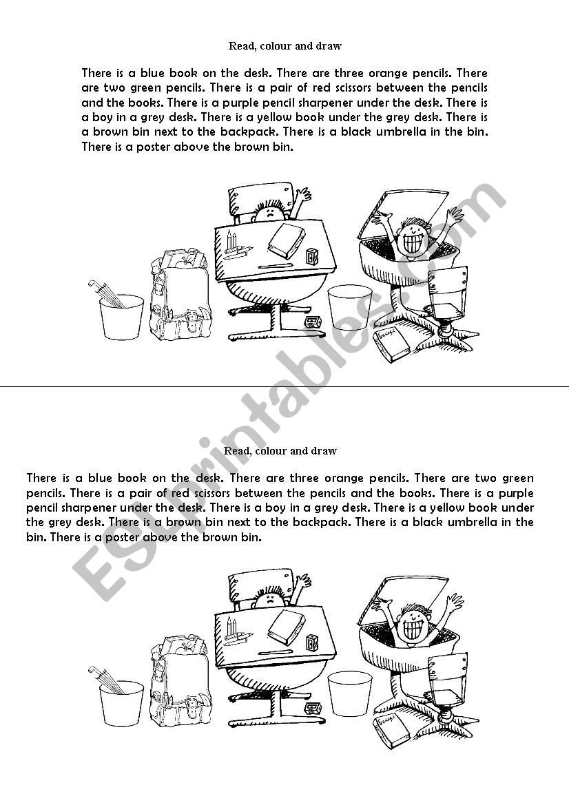 PREPOSITIONS OF PLACE worksheet