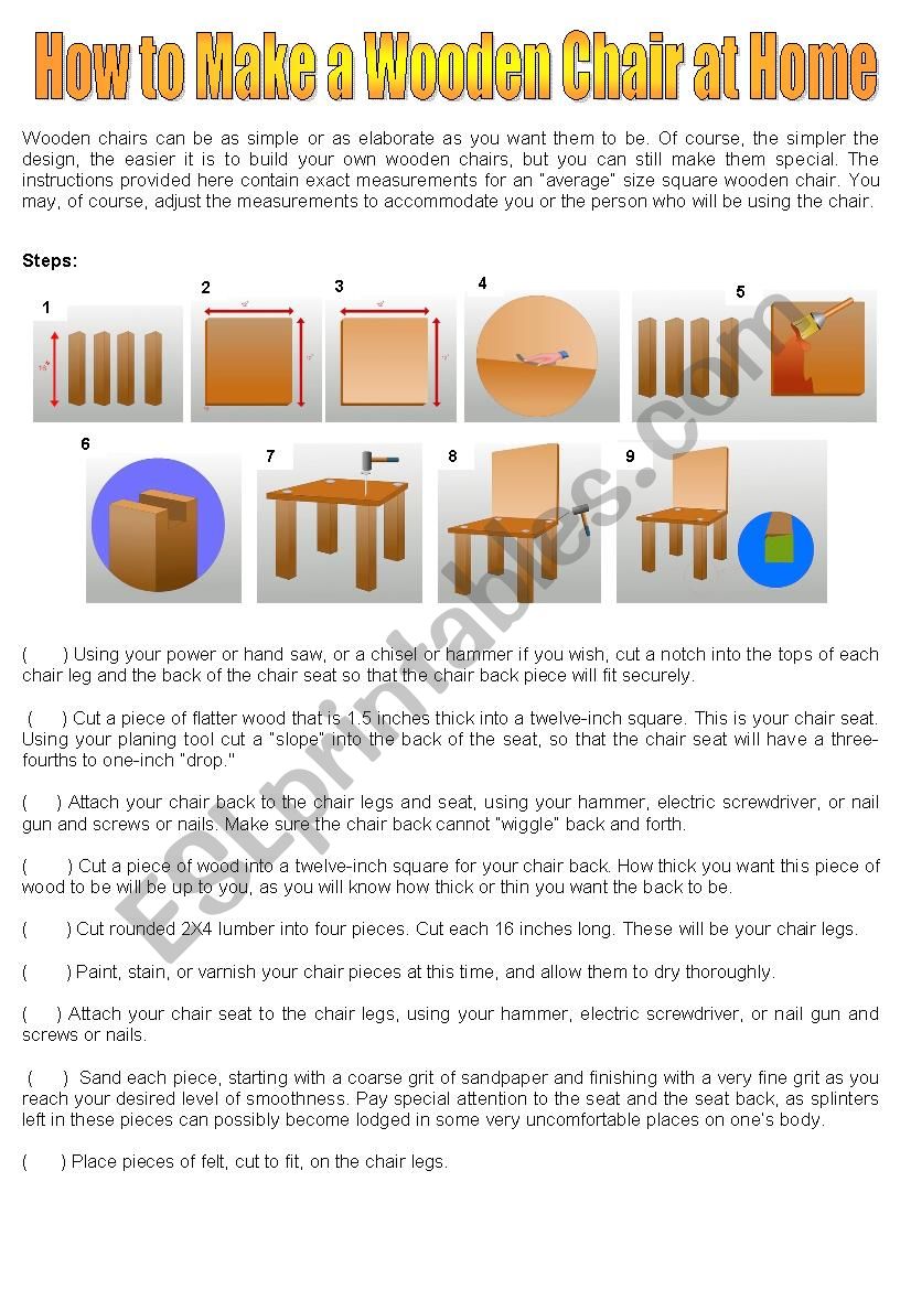 How to Make a Wooden Chair at Home - Imperative