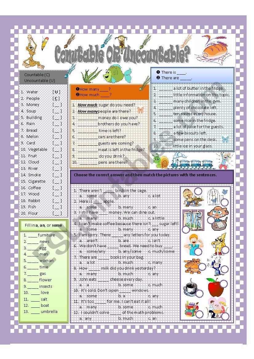 Countable vs uncountable nouns