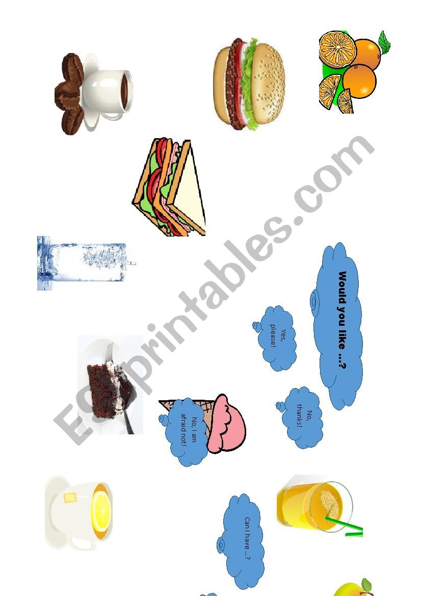 Offer and request (food) worksheet
