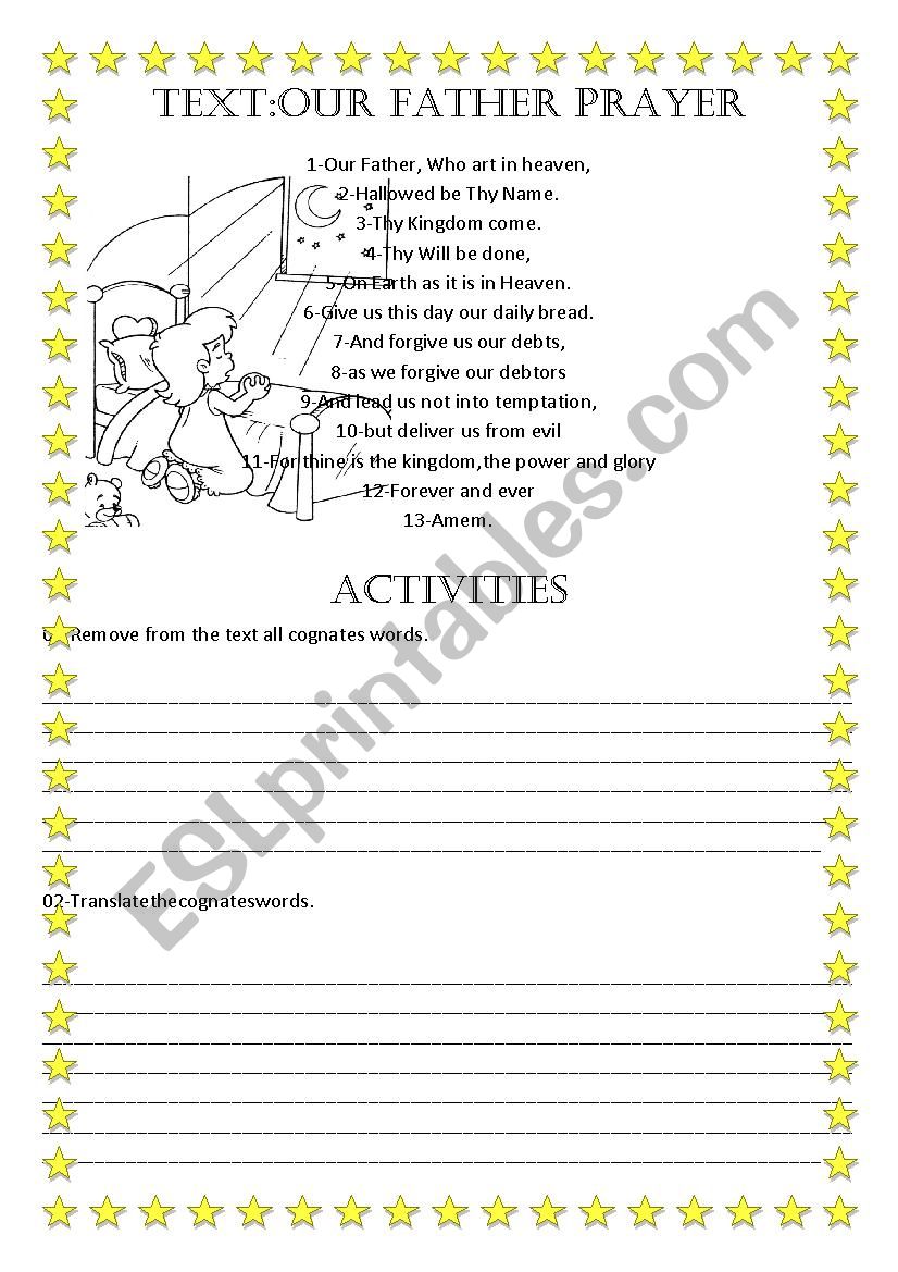 our-father-esl-worksheet-by-clarissacousin