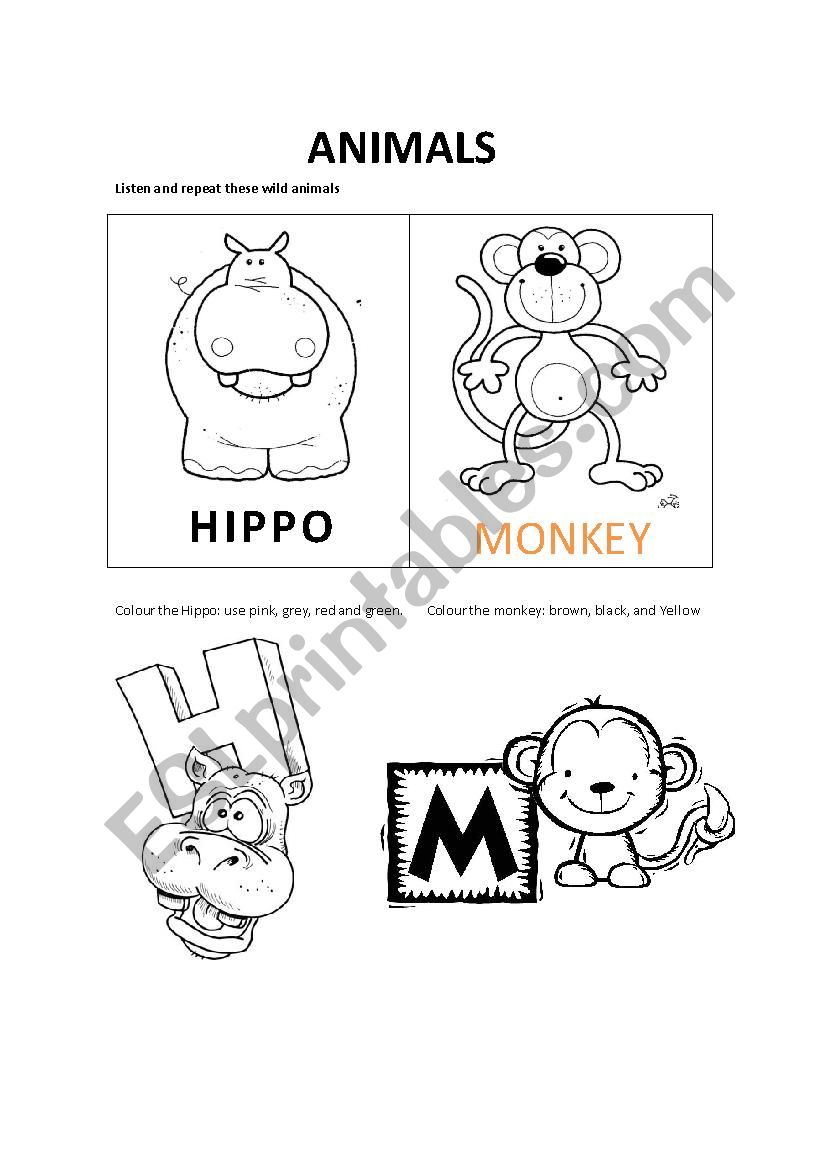 Wild Animals worksheet