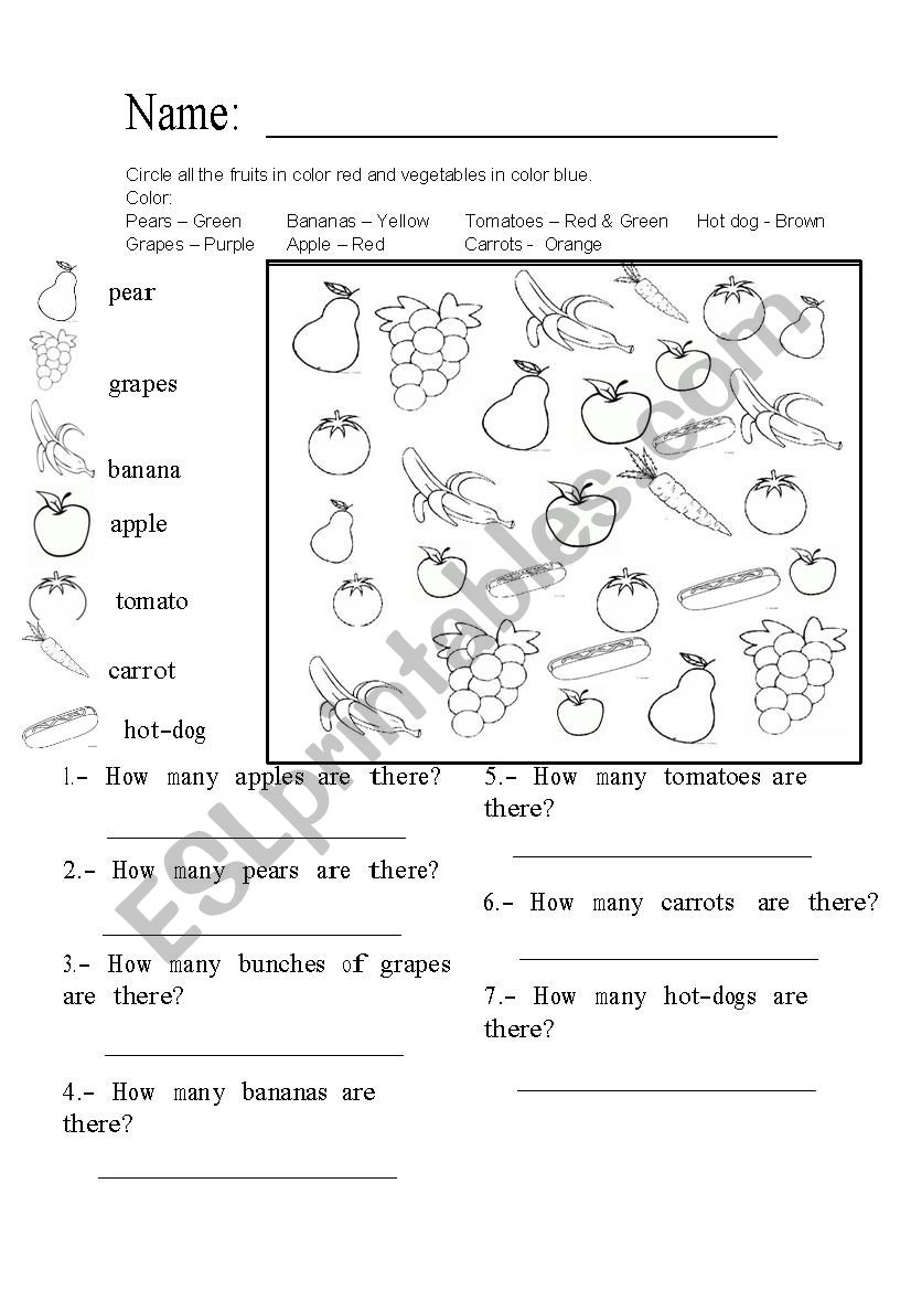 How many? worksheet