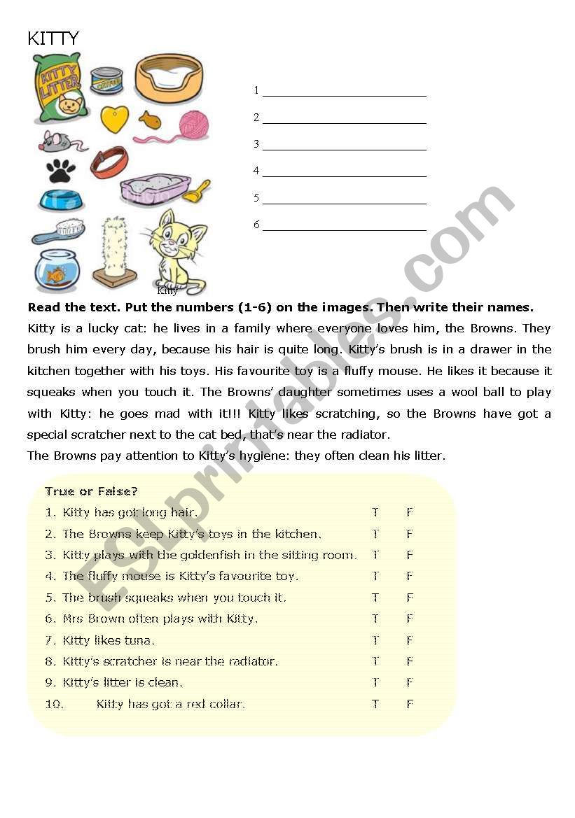 A Lucky Cat worksheet