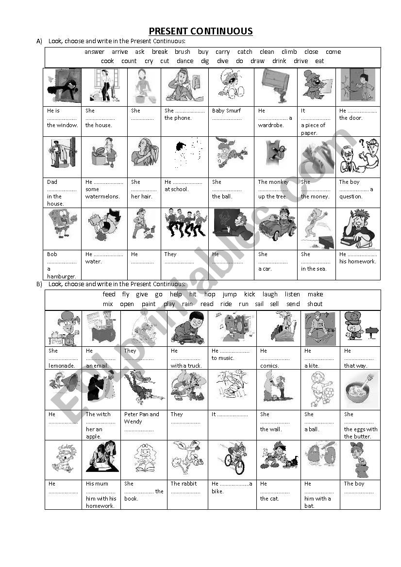 TENSES - PRESENT CONTINUOUS EXTRA PRACTICE