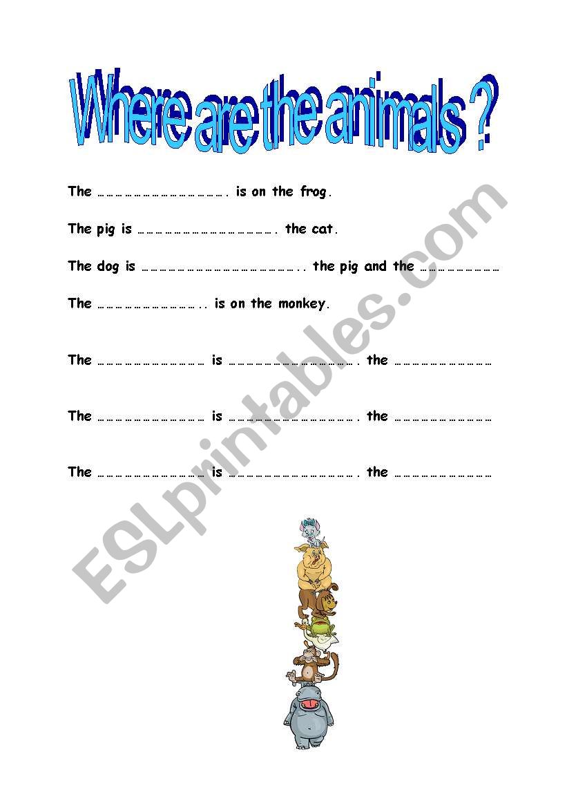 where are the animals worksheet