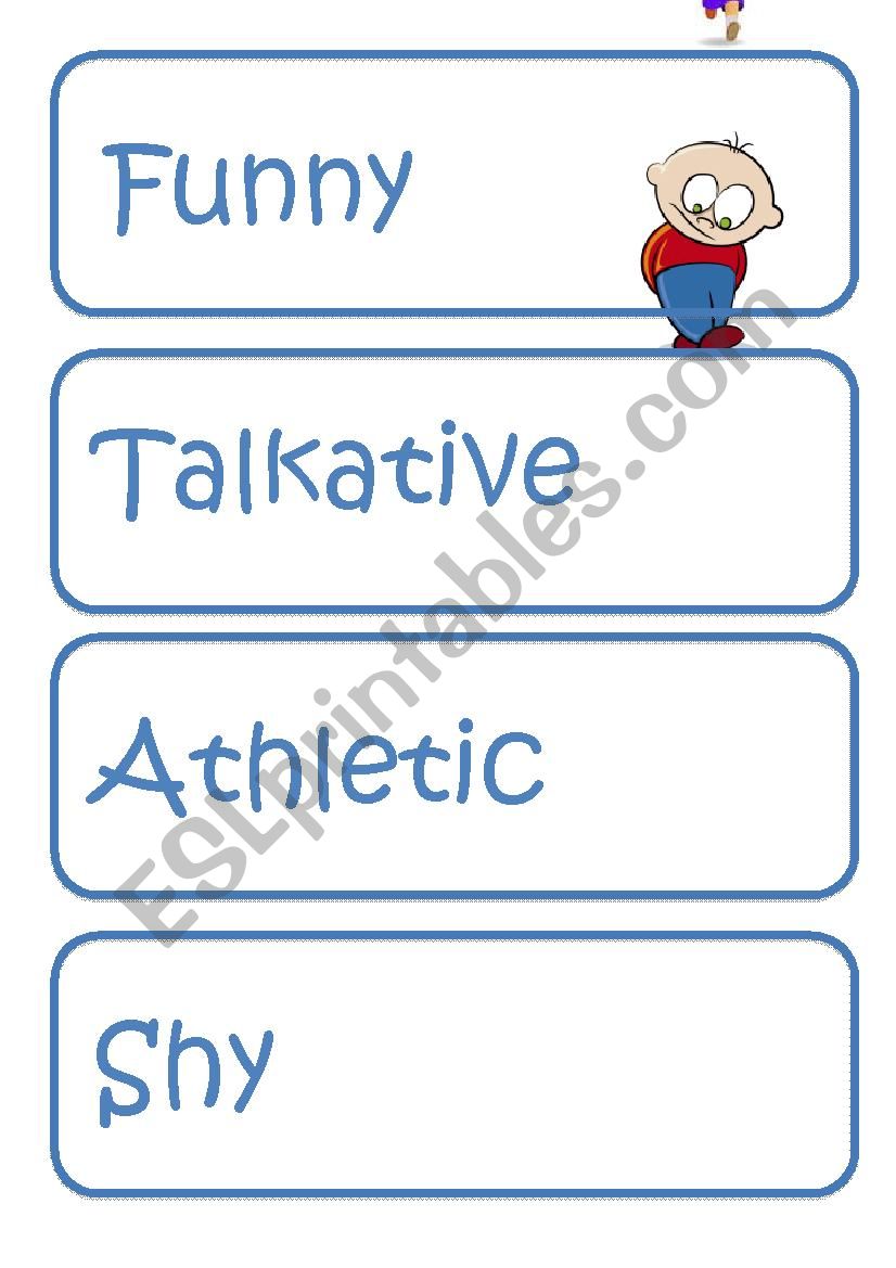 Feelings adjectives worksheet