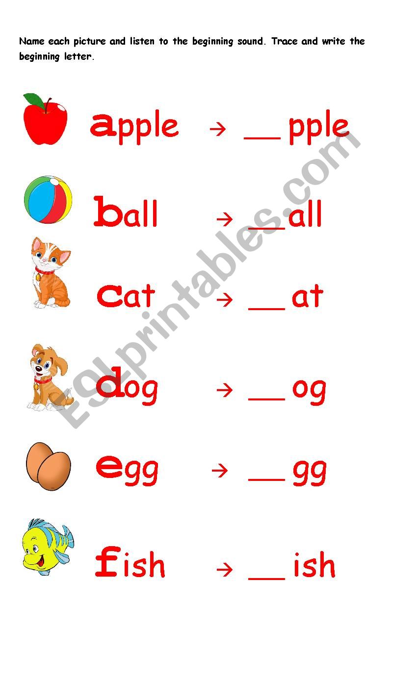 Alphabeth A - F  worksheet