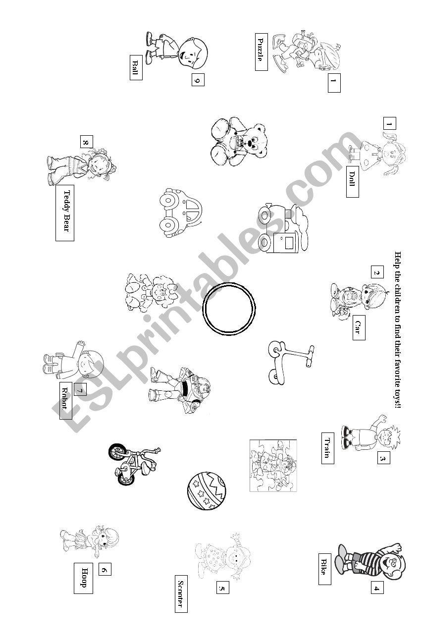 Toys worksheet