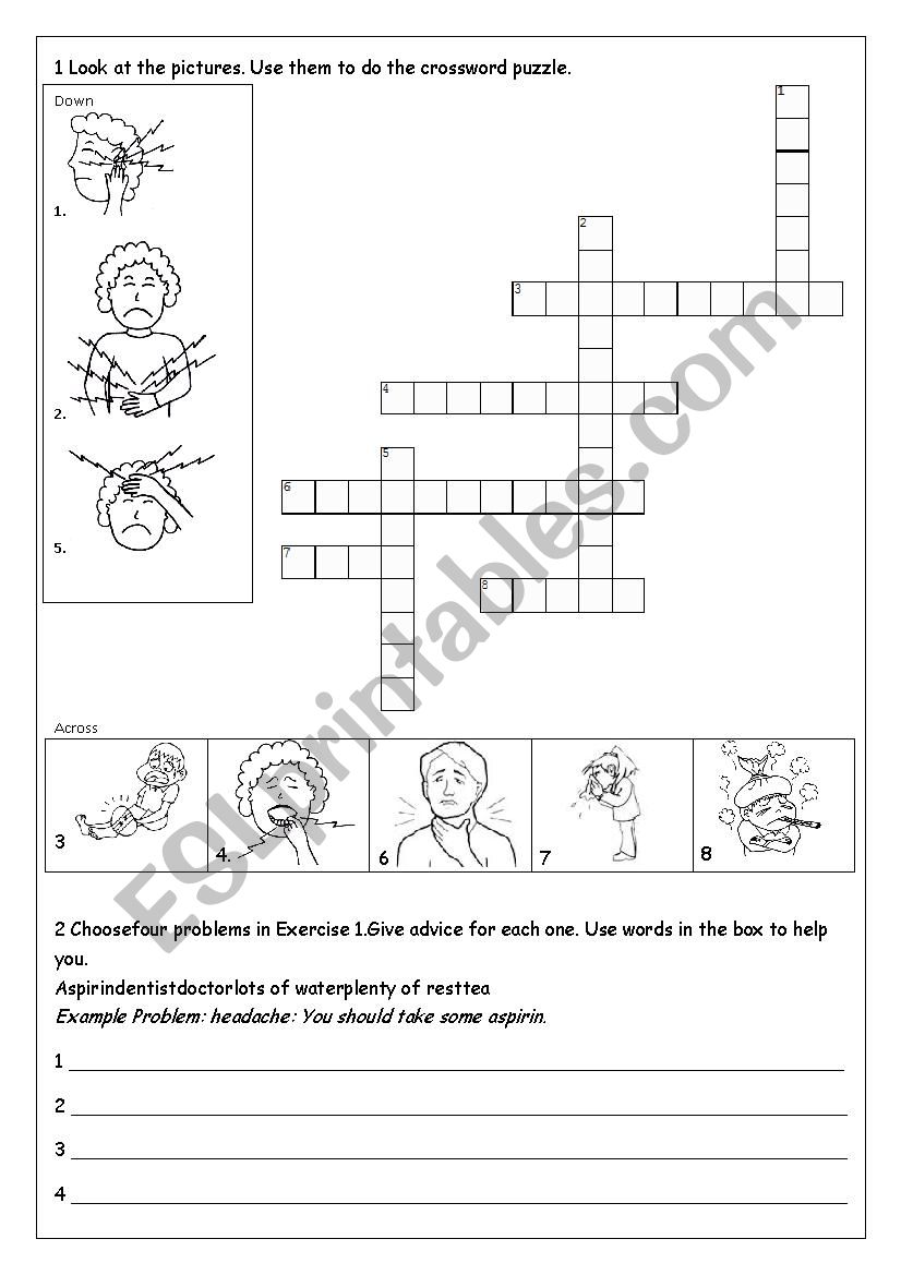 Illnesses worksheet