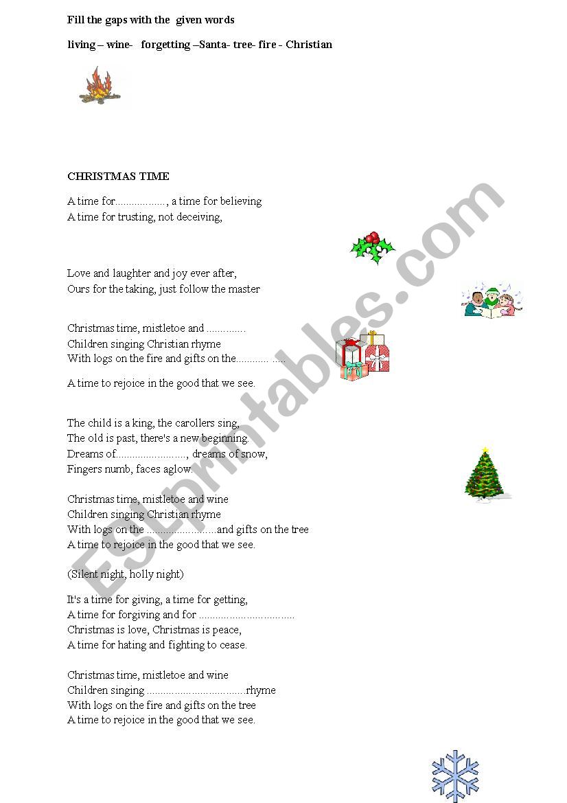 Christmastime worksheet