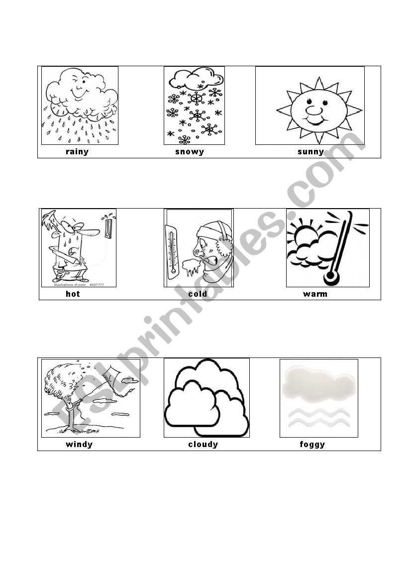 Weather for kids worksheet