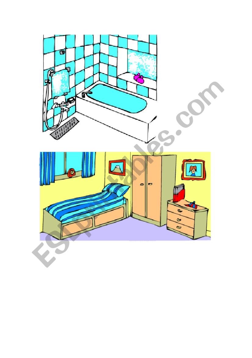 Rooms in the House worksheet