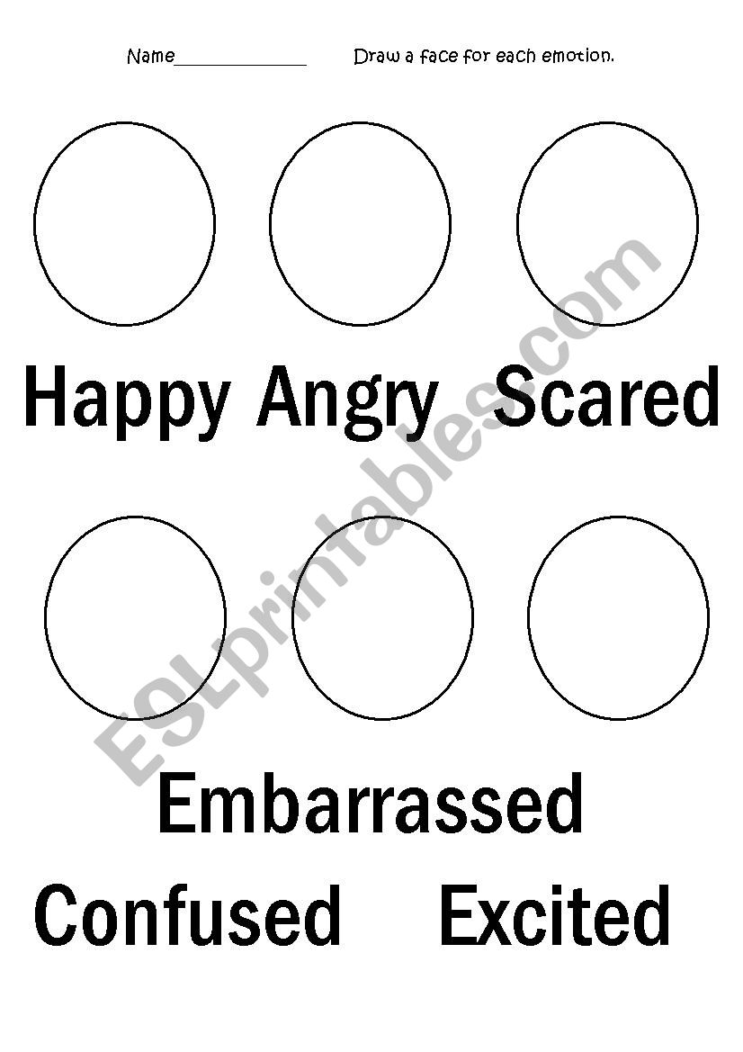 Illustrate the Emotions worksheet